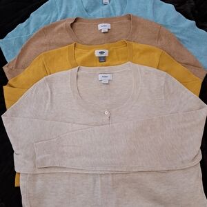 Old Navy Women's Sweaters - Beige, Yellow, Brown, Light Blue